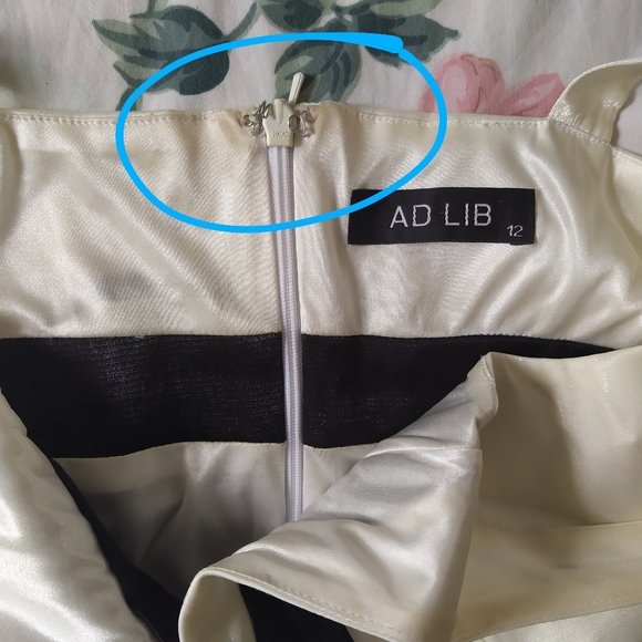 Blue Y2K Colorblock Bodycon Cocktail Prom Dress - Picture 8 of 8